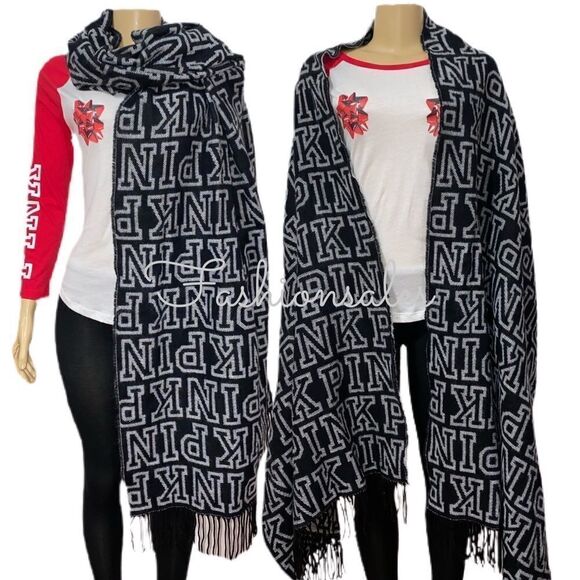 Victorias Secret PINK Cozy Blanket Large Scarf - Picture 6 of 7